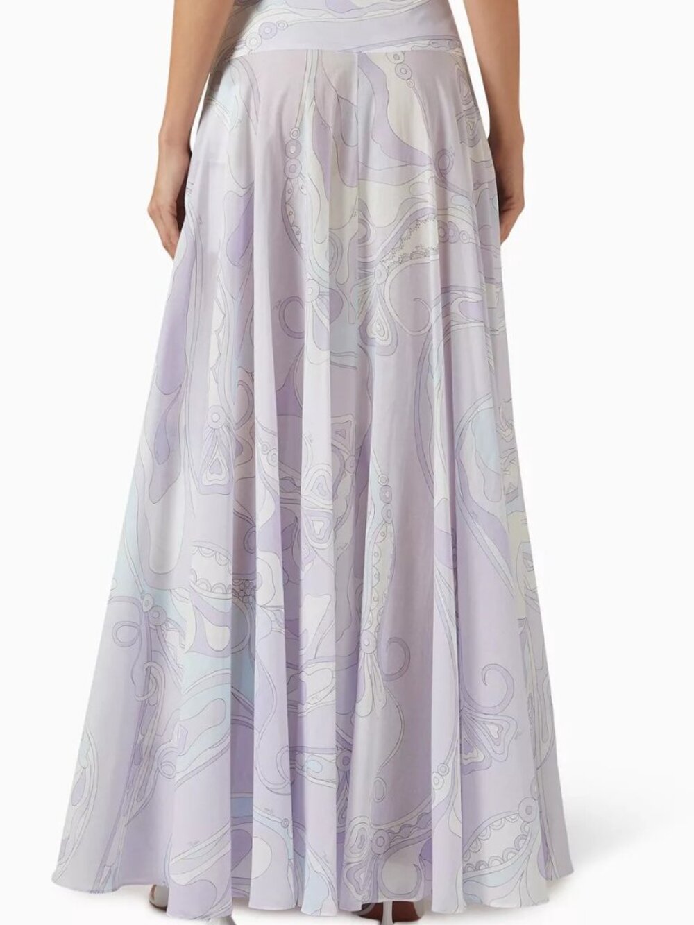 Pucci Orchidee-print Maxi Skirt in Cotton-muslin - Picture 3 of 9